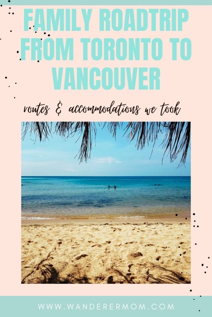 family travel route from toronto to vancouver